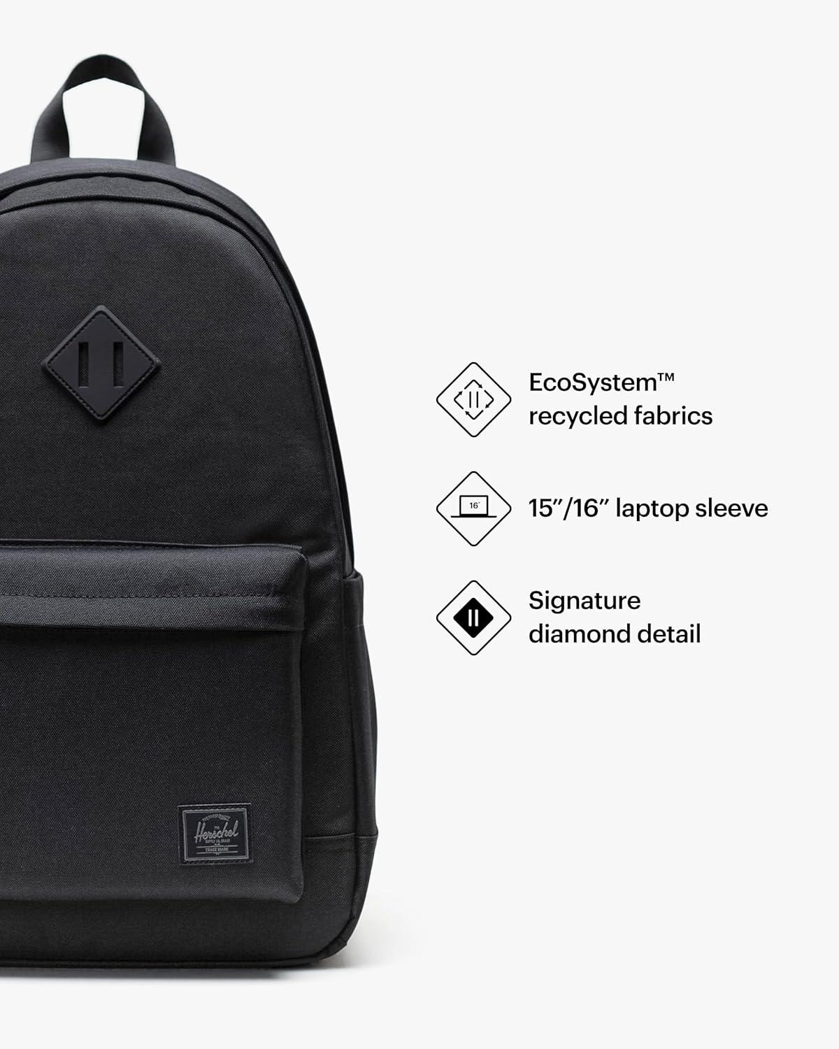 imageHerschel Heritage BackpackBlack Tonal