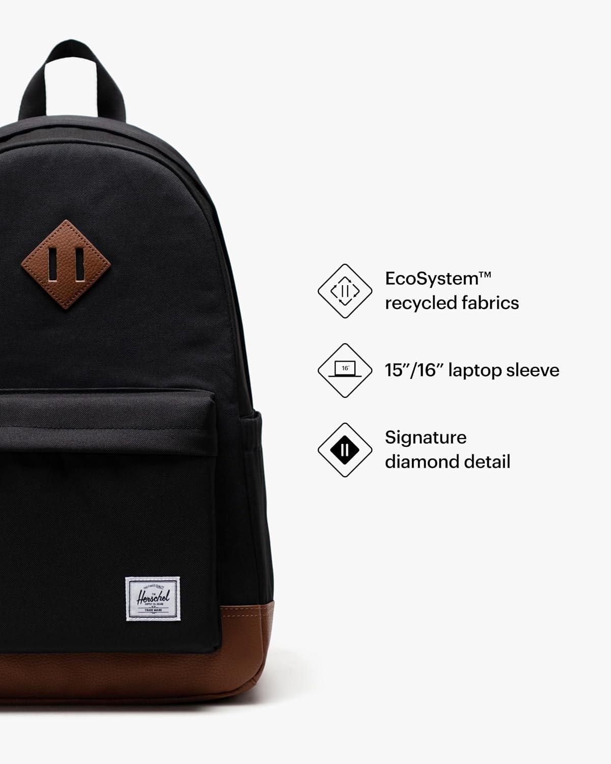 imageHerschel Heritage BackpackBlackTan