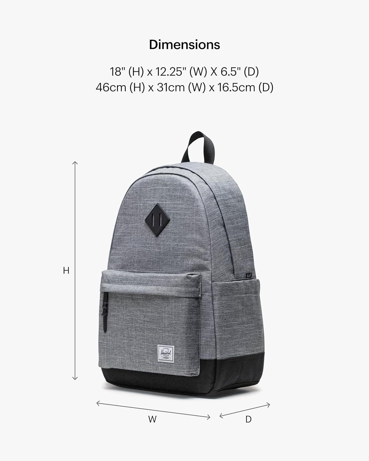 imageHerschel Heritage BackpackRaven Crosshatch