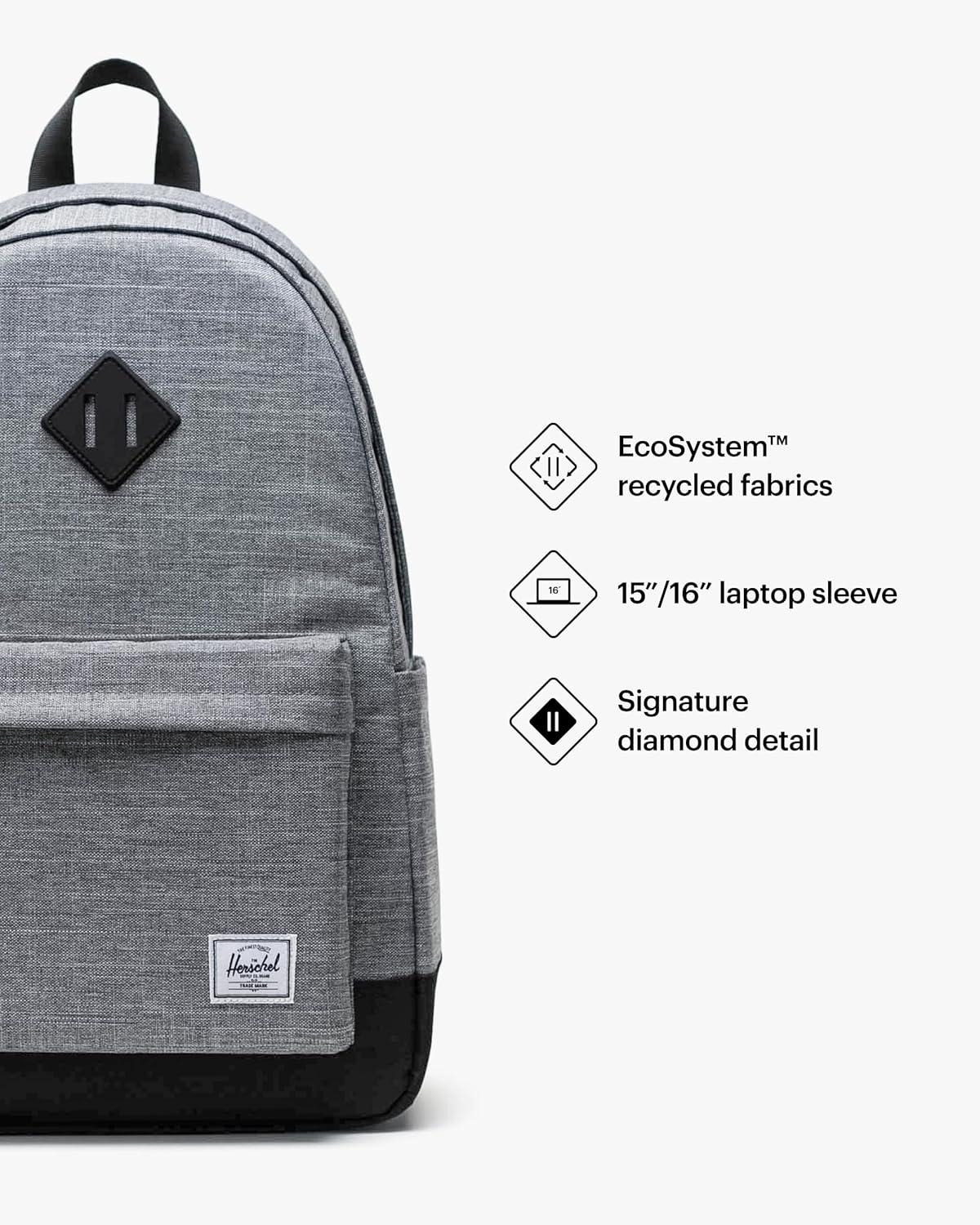 imageHerschel Heritage BackpackRaven Crosshatch