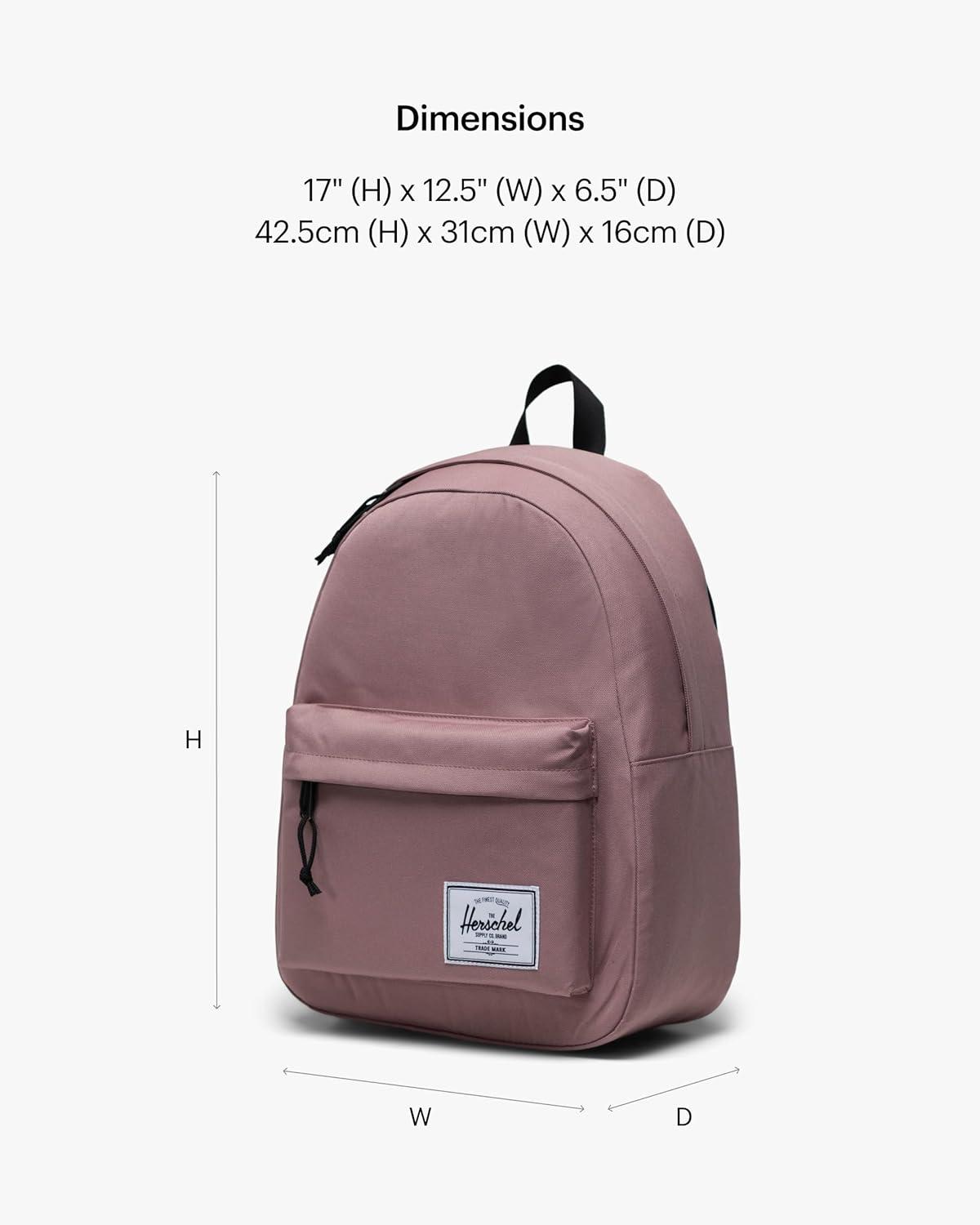imageHerschel Supply Co Classic XL Backpack Black Tonal 30LAsh Rose New