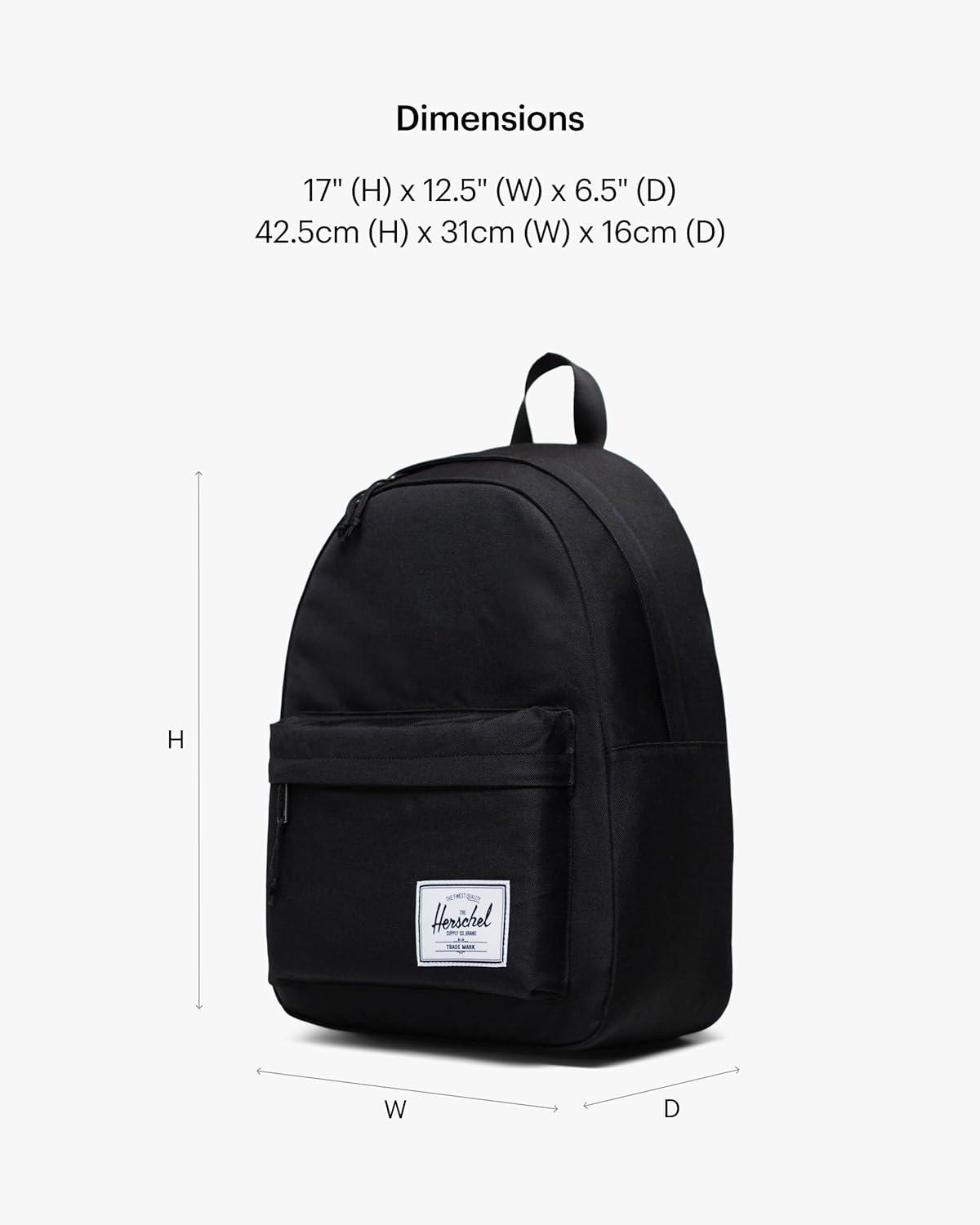 imageHerschel Supply Co Classic XL Backpack Black Tonal 30LBlack Tonal New