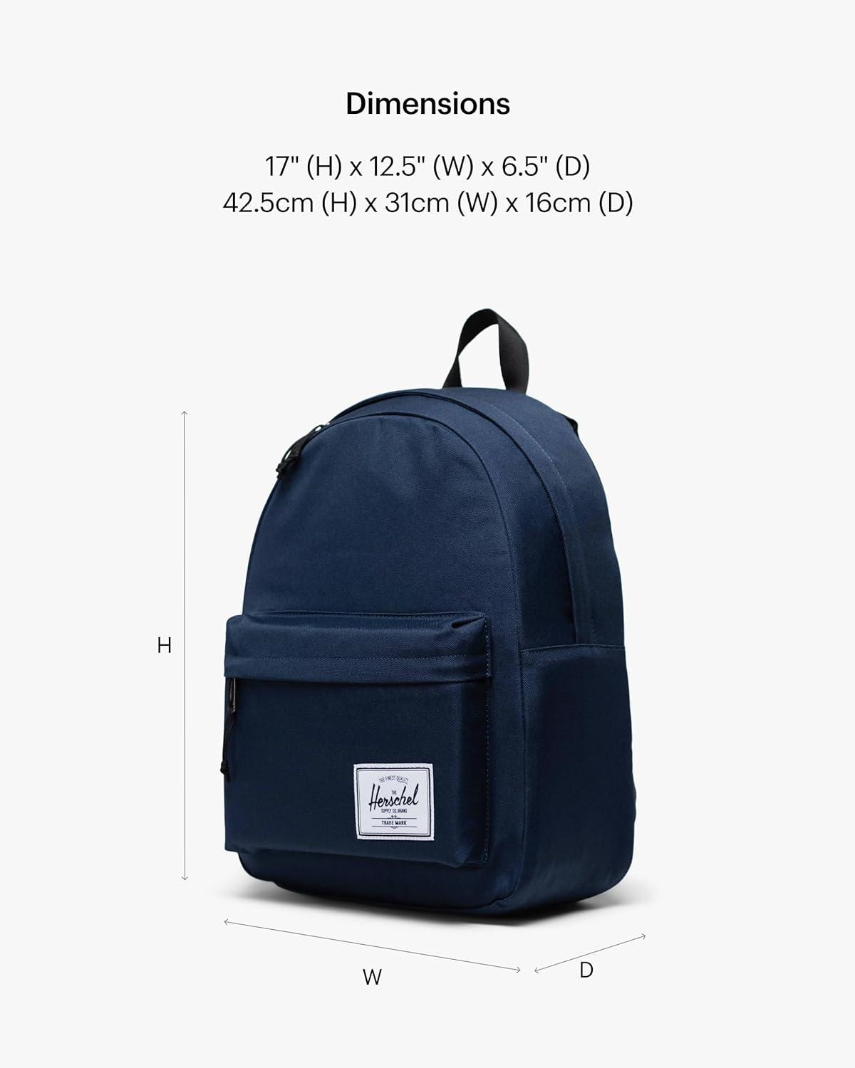 imageHerschel Supply Co Classic XL Backpack Black Tonal 30LBlue New