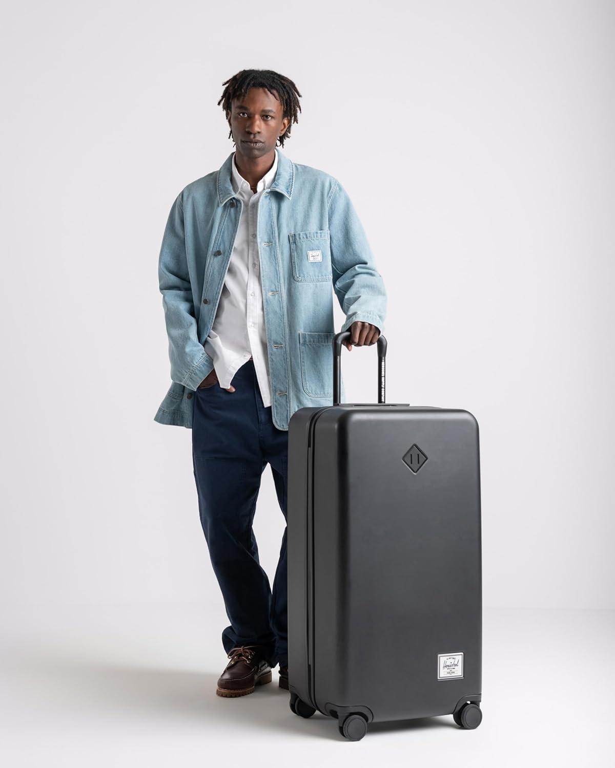 imageHerschel Supply Co Heritage Hardshell Luggage Ash Rose CarryOn 21InchBlack