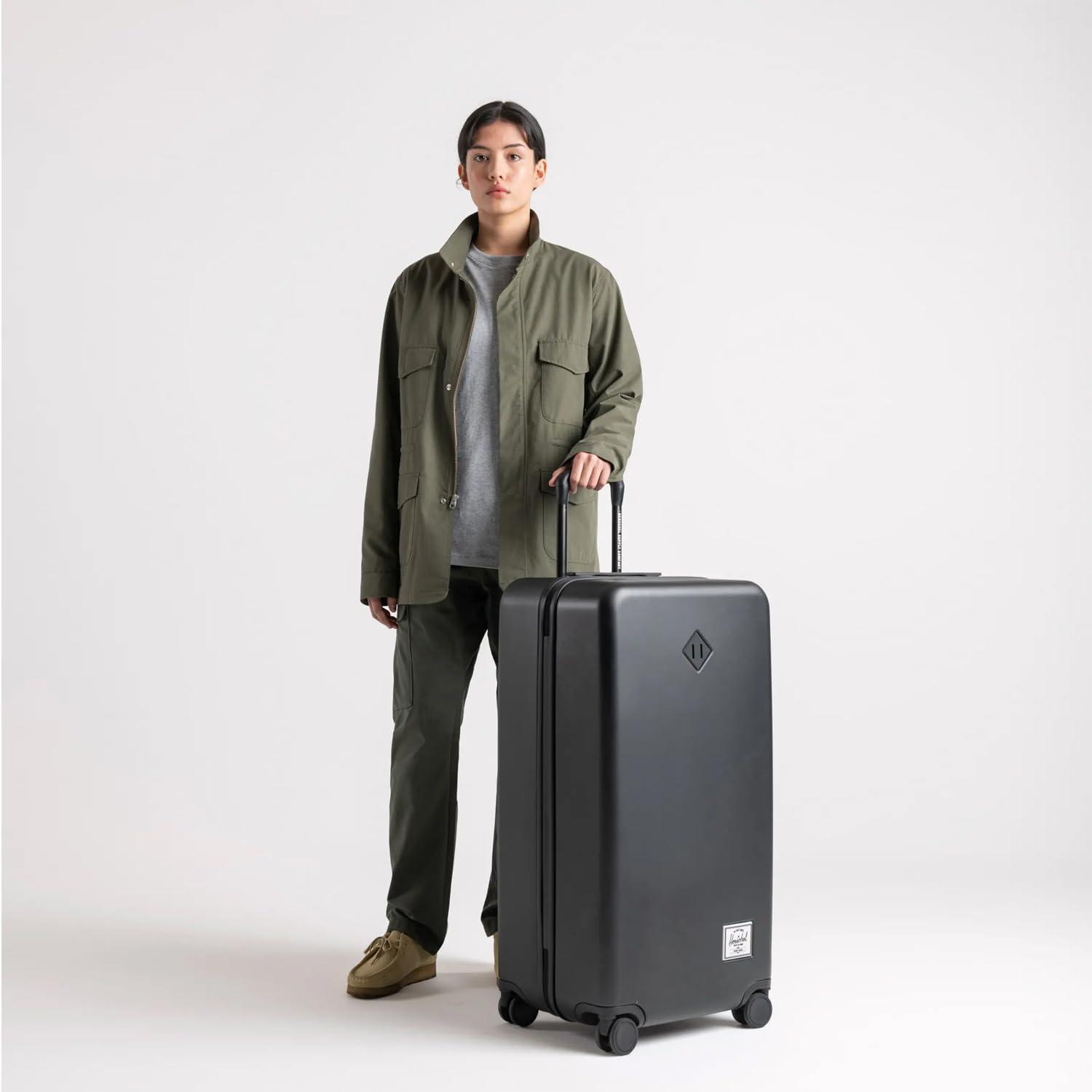 imageHerschel Supply Co Heritage Hardshell Luggage Ash Rose CarryOn 21InchBlack Gradient