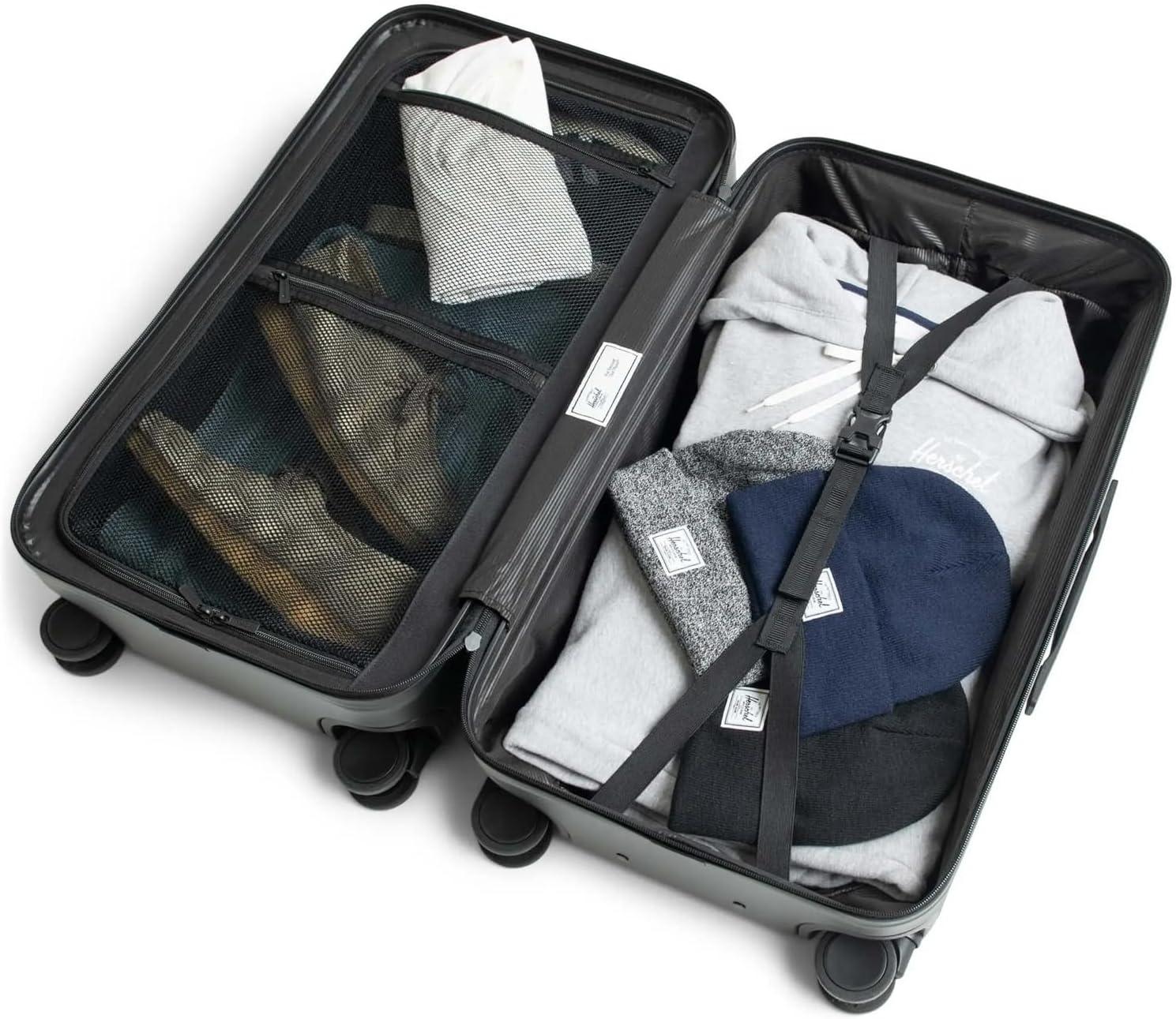 imageHerschel Supply Co Heritage Hardshell Luggage Ash Rose CarryOn 21InchBlack Gradient