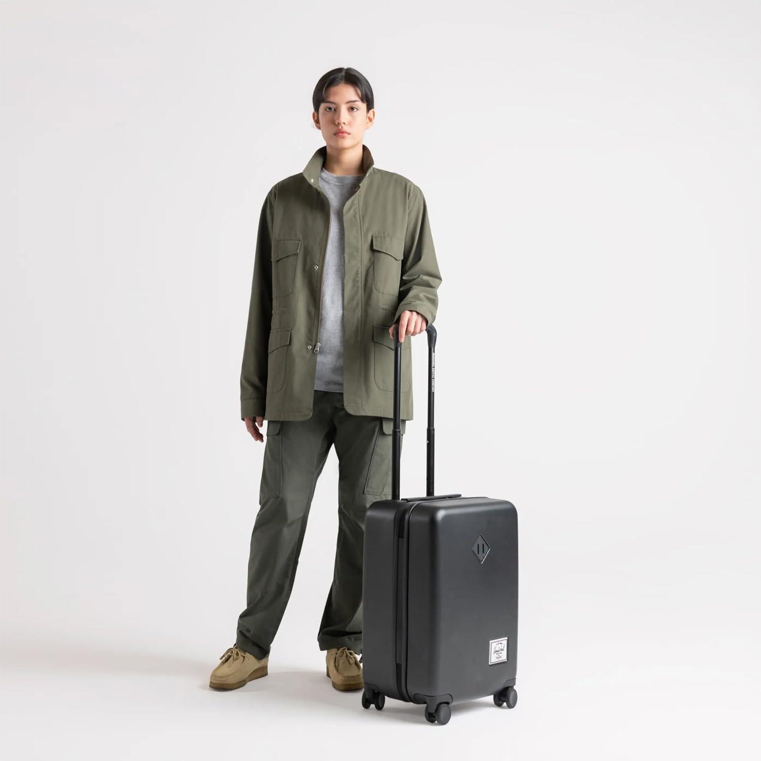 imageHerschel Supply Co Heritage Hardshell Luggage Ash Rose CarryOn 21InchShadow Pixel Lime Punch