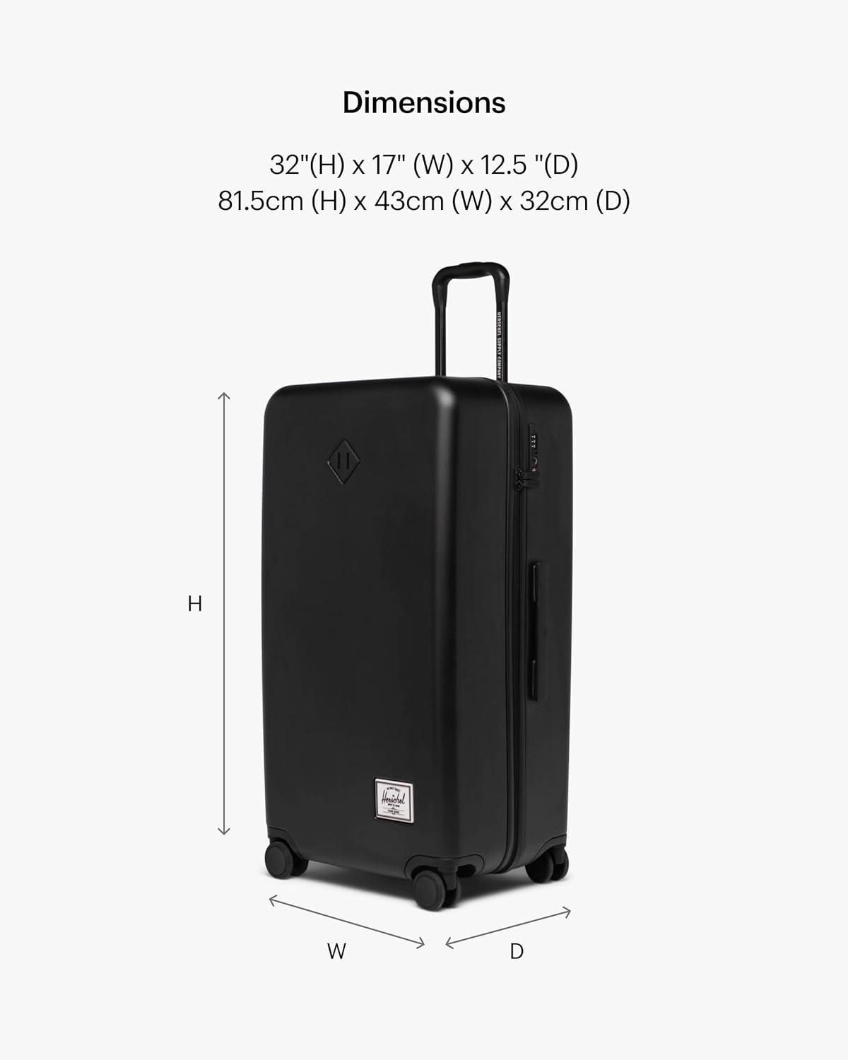 imageHerschel Supply Co Heritage Hardshell Luggage Ash Rose CarryOn 21InchTrue Blue Limited Edition