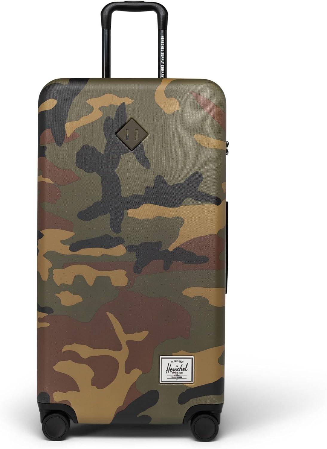 imageHerschel Supply Co Heritage Hardshell Luggage Ash Rose CarryOn 21InchWoodland Camo