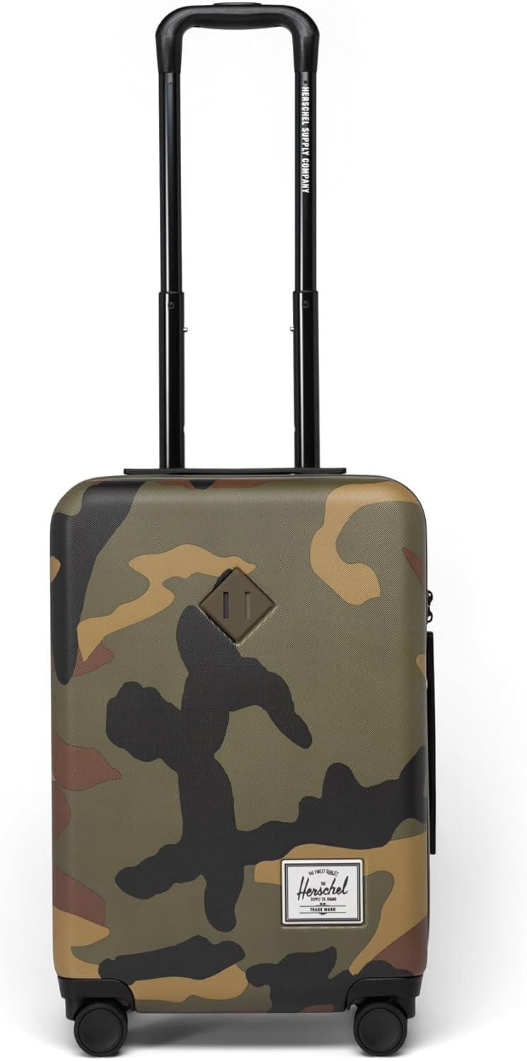 imageHerschel Supply Co Heritage Hardshell Luggage Ash Rose CarryOn 21InchWoodland Camo