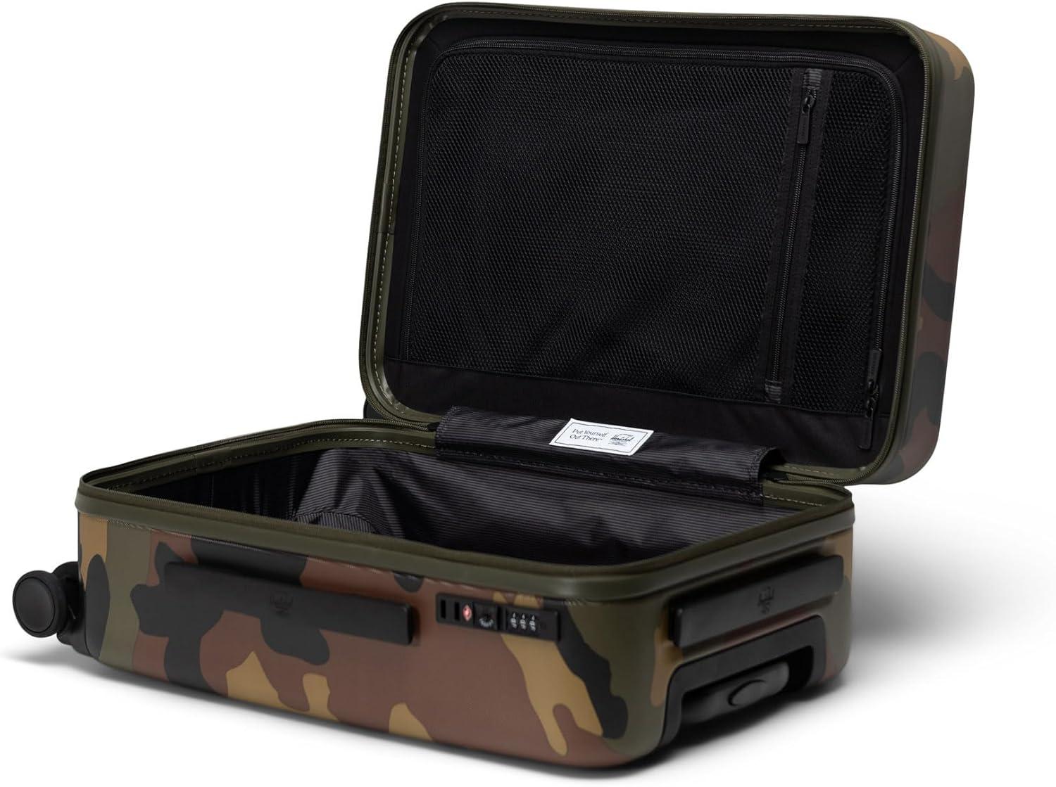 imageHerschel Supply Co Heritage Hardshell Luggage Ash Rose CarryOn 21InchWoodland Camo