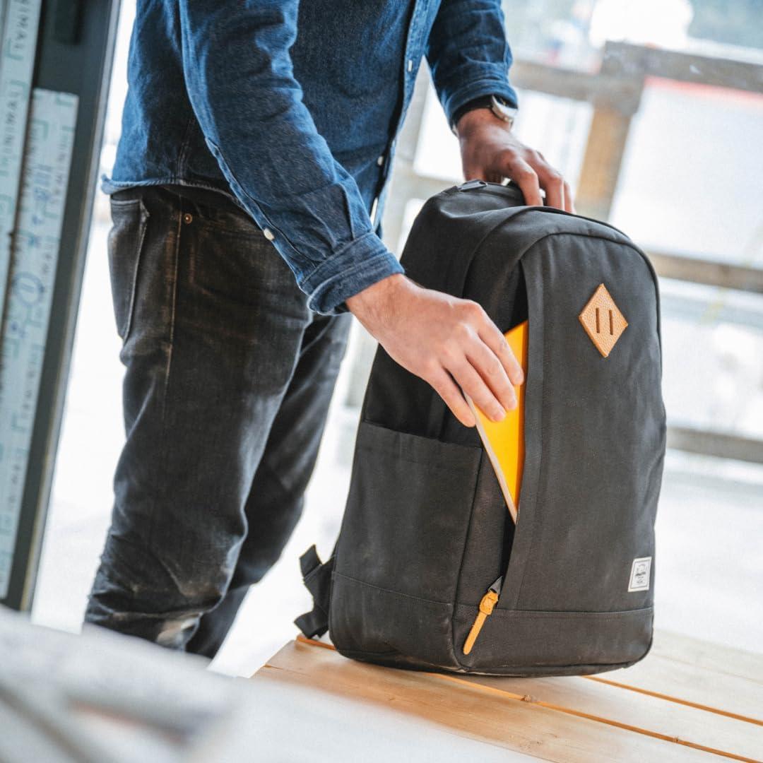 imageHerschel Supply Co Seymour Backpack Black Tonal StandardRaven Crosshatch