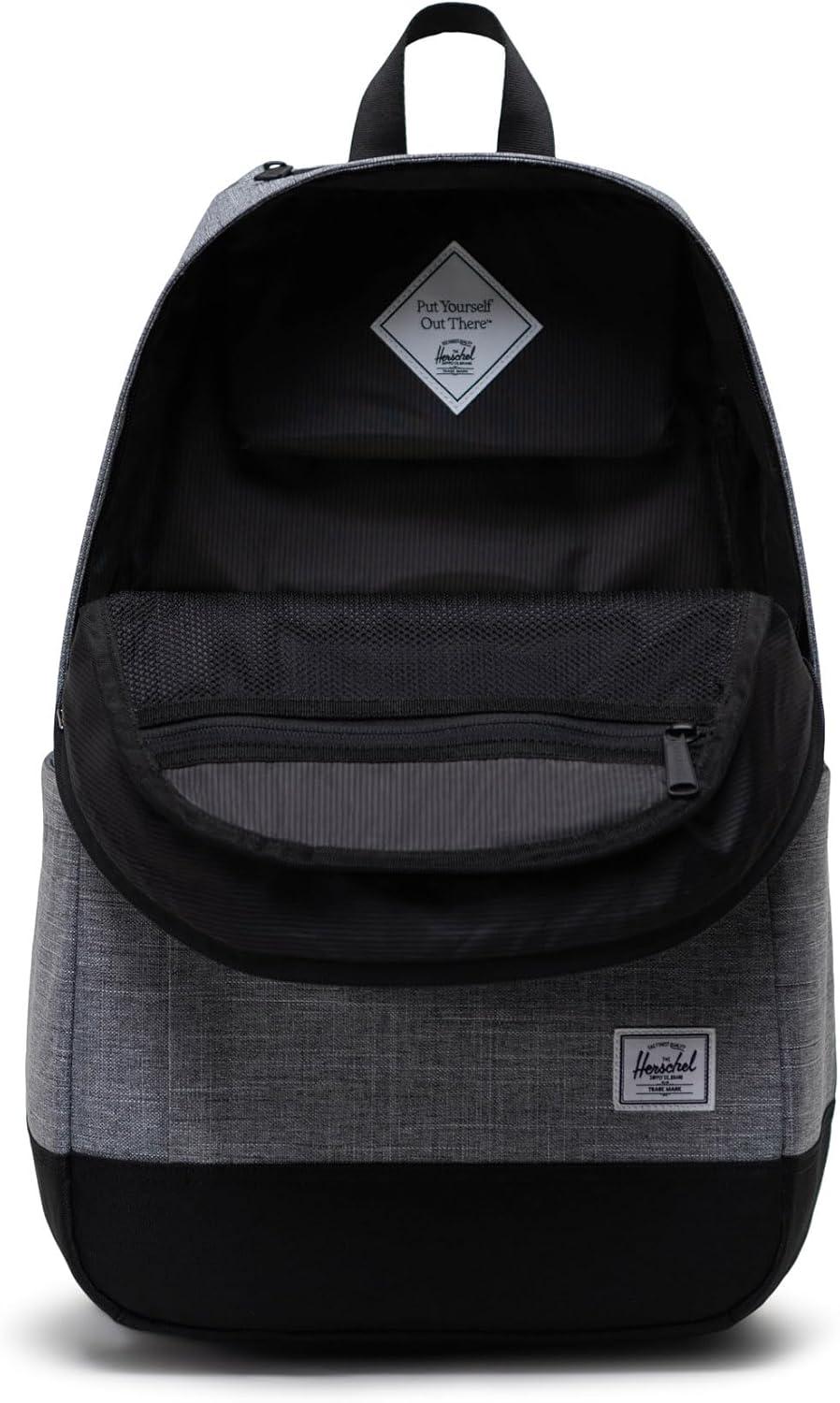 imageHerschel Supply Co Seymour Backpack Black Tonal StandardRaven Crosshatch