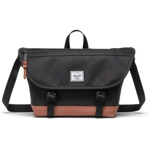 Herschel Unisex Cove Small Messenger(Black/Saddle Brown)