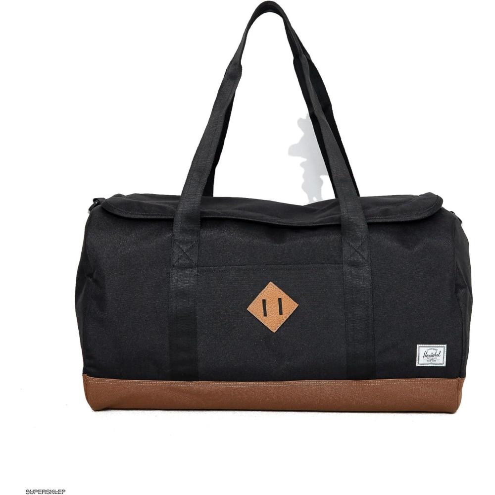 imageHerschel Heritage Duffle Luggage BagBlackSaddle Brown