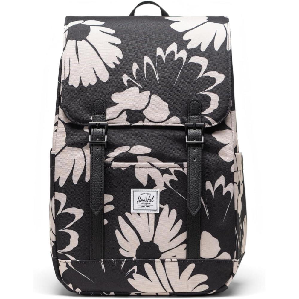 imageHerschel Supply Co Unisex Retreat Backpack Premium Classics Black Small 17LGraphic Daisy