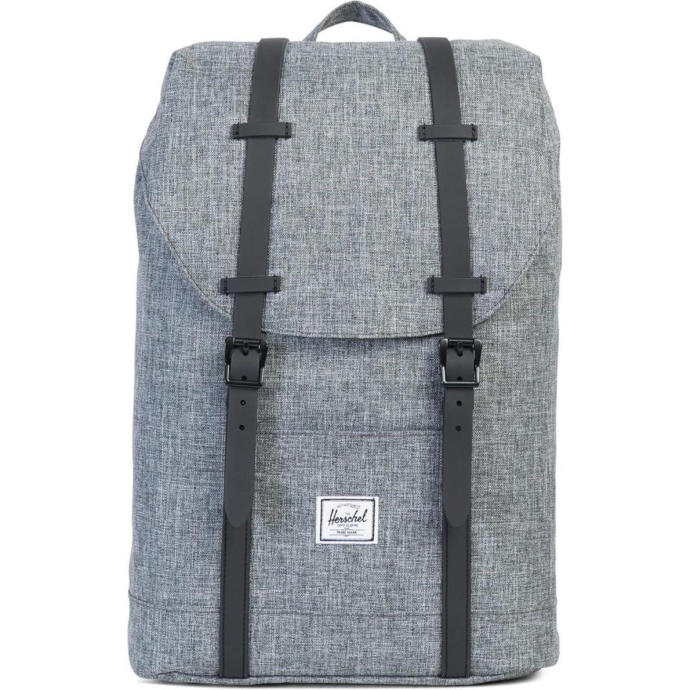 imageHerschel Supply Co Unisex Retreat Backpack Premium Classics Black Small 17LRaven CrosshatchBlack Rubber