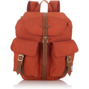 Herschel Dawson Backpack, Black/Tan Synthetic Leather, Classic 20.5L(Red Picante Crosshatch)